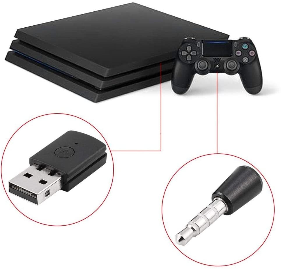 Adaptador USB compatible con Bluetooth 3,5 + EDR, 4,0mm, versión Dongle, para PS4, rendimiento estable para auriculares