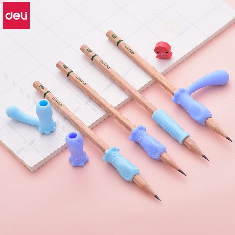 Delikatessen Bleistift Griff 4 stücke Niedliche Krake Silikon Bleistift Griffe Griffige freundlicher Schreiben Korrektor Kawaii Schule Liefert Material Escolar