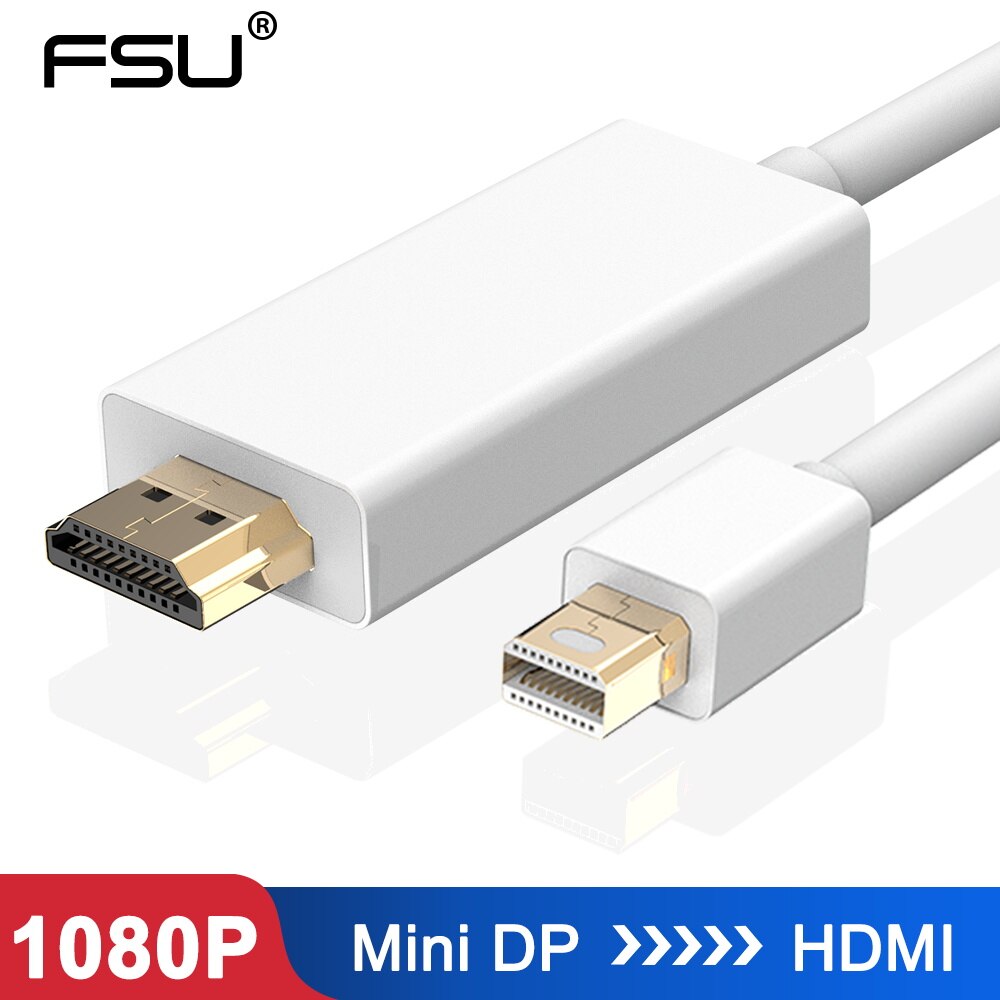 Fsu 6FT 1.8M Thunderbolt Mini Displayport Display Port Dp Naar Hdmi Adapter Kabel Voor Apple Mac Macbook Pro Air mini Dp Naar Hdmi