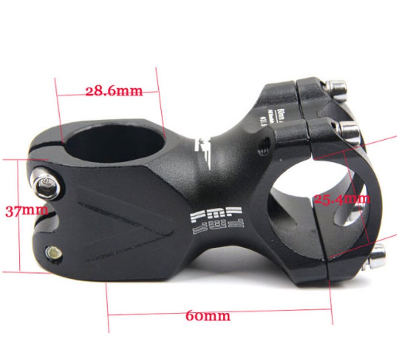 FMF Bicycle Stem Aluminium Alloy 38/60/80/90 mm*31.8 mm,25.4 mm Cycling Handlebar Stem Mountain Road MTB Bike Stem: 25.4X60mm