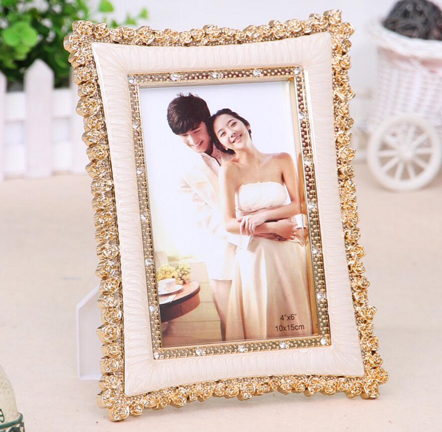 Fotolijst klassieke europese stijl bruiloft fotolijst valentijnsdag bruiloft pendellijst 17 e 13 d 50: Goud / 10 inch