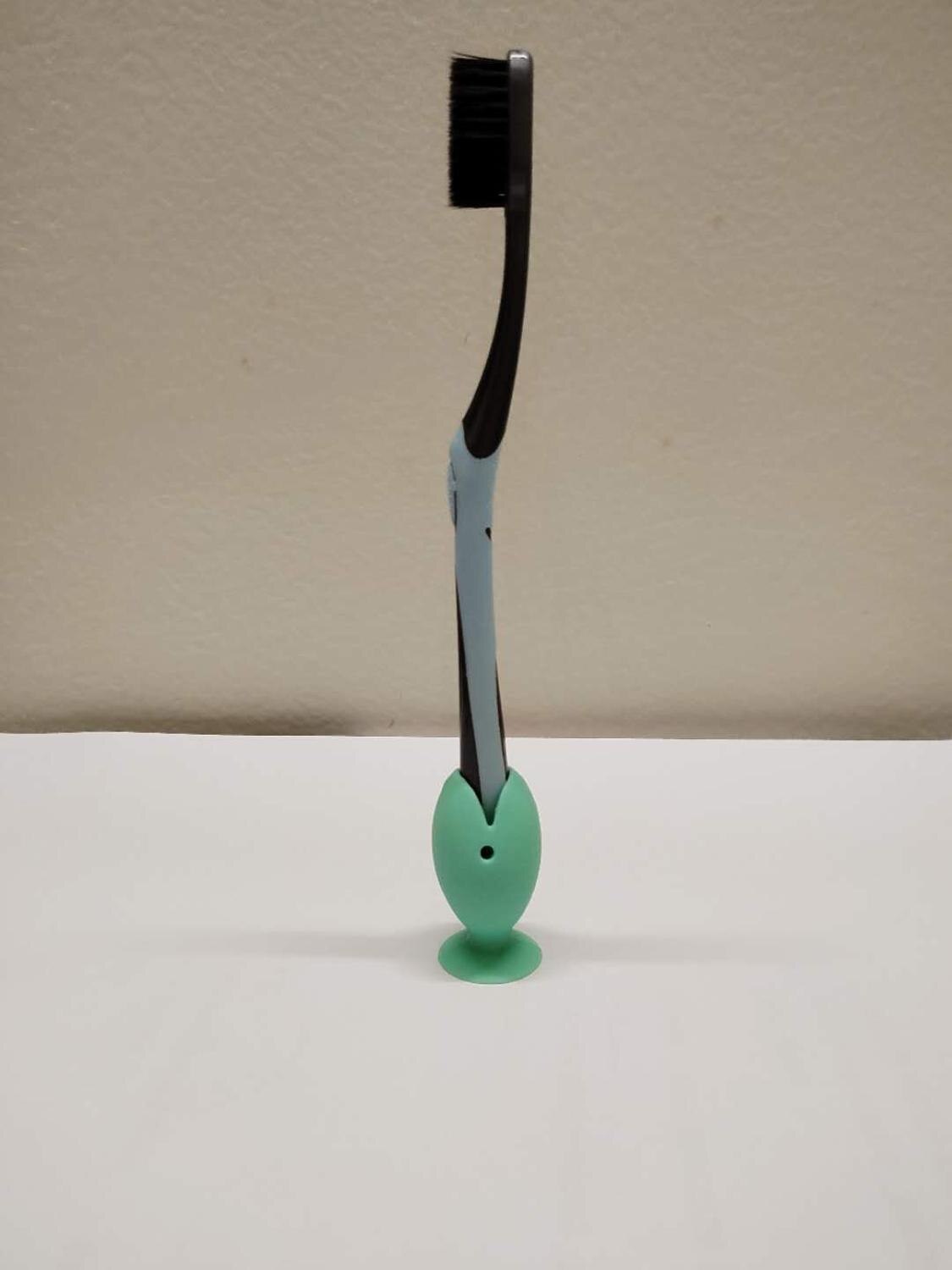 Cute Cartoon Fish Silicone Toothbrush Holder,45mm Mini Toothbrush Base Bathroom Toothbrush Storage Tool Toothbrush Bracket: Pine Flower Green