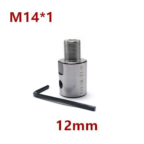 8/10/12/14/15/16/19mm M14 Adapter M14 * 1 Anschluss Stange Anschluss Buchse Für holzzange Drehmaschine Bank Mühle DIY M14 Adapter: 12mm