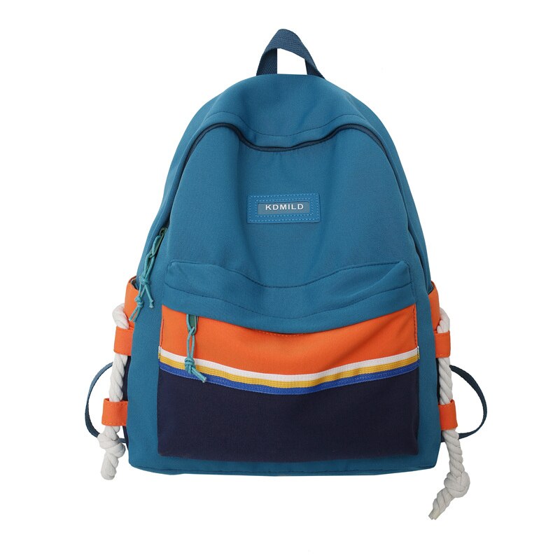 Zaino da donna joysmanie Fashion zaino Kawaii stile Preppy per studente adolescente zaino da donna Mochila zaino da ragazza: blue-orange