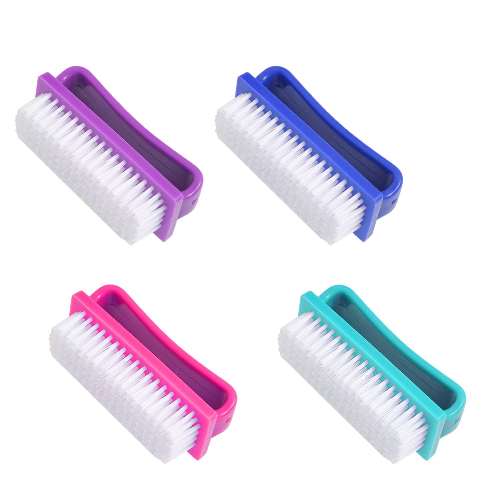 4 pezzi spazzola per unghie pulizia polvere kit pedicure domestico macchia per unghie kit artistici strumenti per manicure lavasciuga utile: Default Title