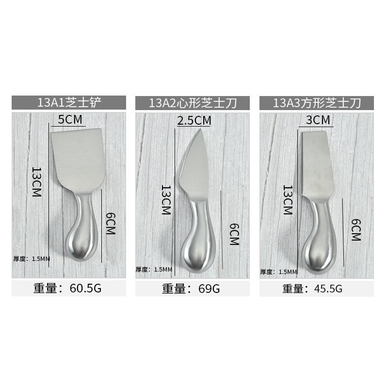 Stainless Steel Handle Cheese Knife 4 PCS Pizza Cutter Baking Tools Cheese Set Spreader Cheese Cutter Hand Cheese Grater