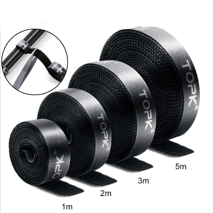 0.5/1/2/3/5m Cable Organizer Magic Sticker Fastener Tape Saver Protector USB Cable Management Winder Wire clip cable protector