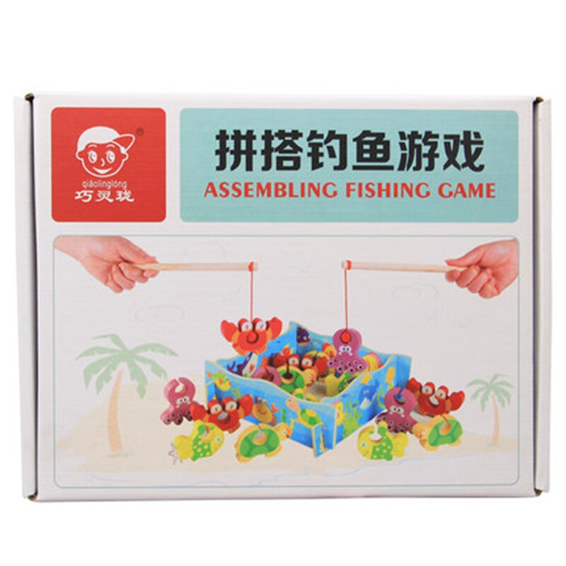 Baby Educational Toys Fish Wooden Magnetic Fishing Toy Set Fish Game Educational Fishing Toy Child Birthday/Christmas