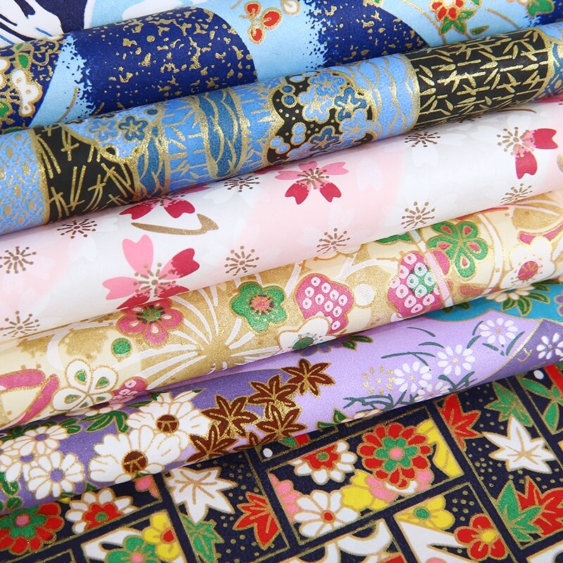 20pcs Mixed Pattern Japanese Flower Floral Origami Folding Craft Paper Pattern DIY Handmade Materials Folded Paper Craft