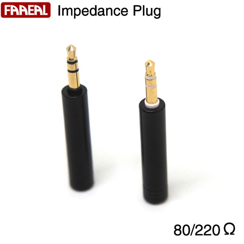Durable And Practical Copper 80/220Ohm Headphone Impedance Plug Adapter 3.5mm Eliminate Earphone Noise