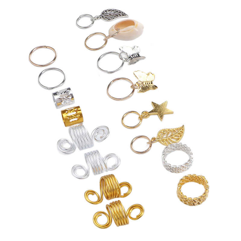 Haar Vlecht Ringen Decoratieve Modieuze Prachtige Metalen Haar Clips Ringen Voor Bruiloften Voor Armbanden