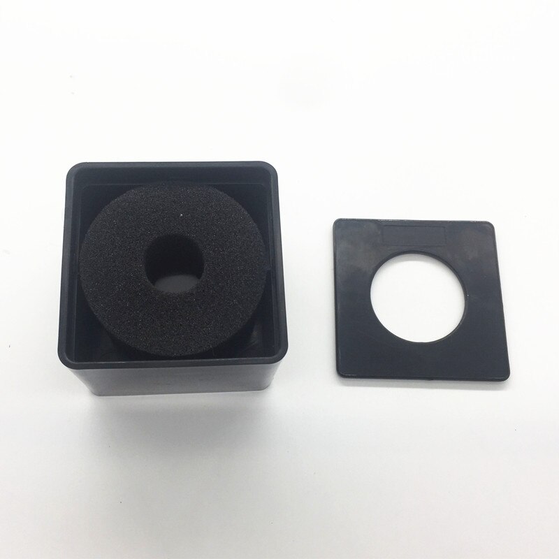 ABS 40MM Hole Black/White Square-shaped Mic Microphone TV Interview Logo Flag Station DIY with sponge