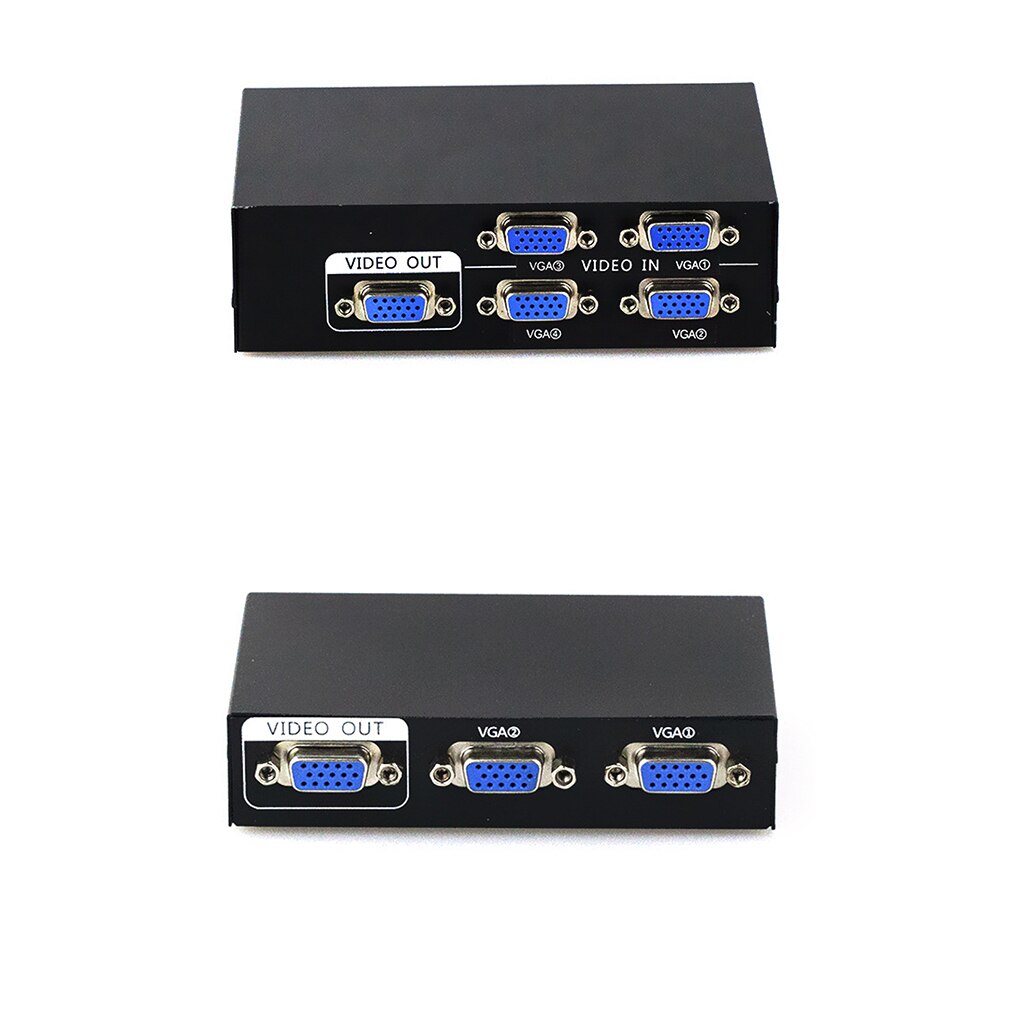 2/4 In 1 Out VGA Signal Switcher Box Computer Laptop Desktop Monitor Video Converter 1080P VGA Switch