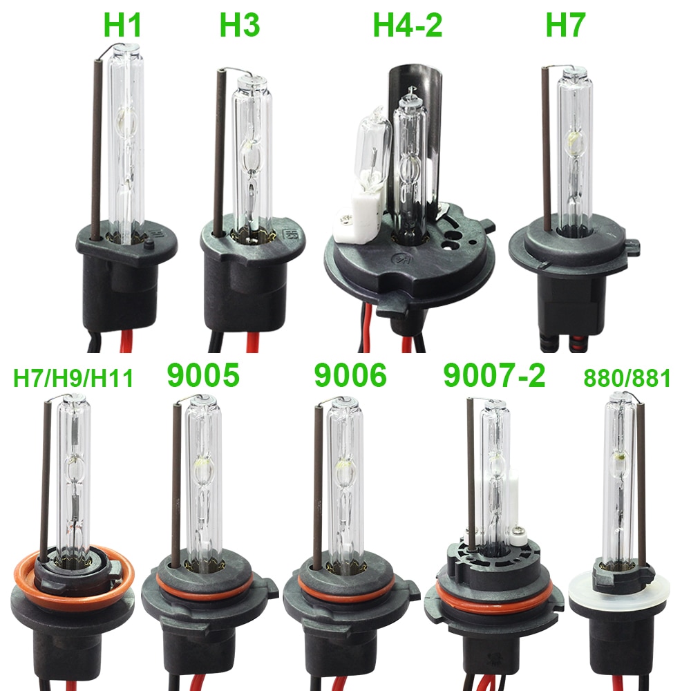 Lâmpada xenon para farol automotivo, lâmpada hid h1, h3, h7, h8, h9, h11, 9005, hb3, 9006, hb4, 880, 881 k-3000k, para farol de neblina