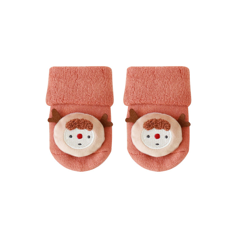 Calzini per bambini di natale albero babbo natale calzini da pavimento in cartone animato 3D calzino invernale suola antiscivolo per accessori per abbigliamento da bambino per bambina: baby sock / 12m