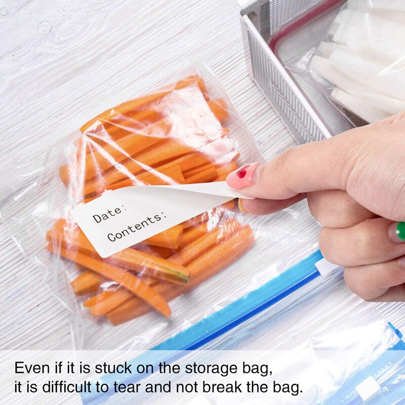 Verwijderbare vriezeretiketten 1 x 3 inch voedselbewaarstickers koelkast vriezer papieren etiketten
