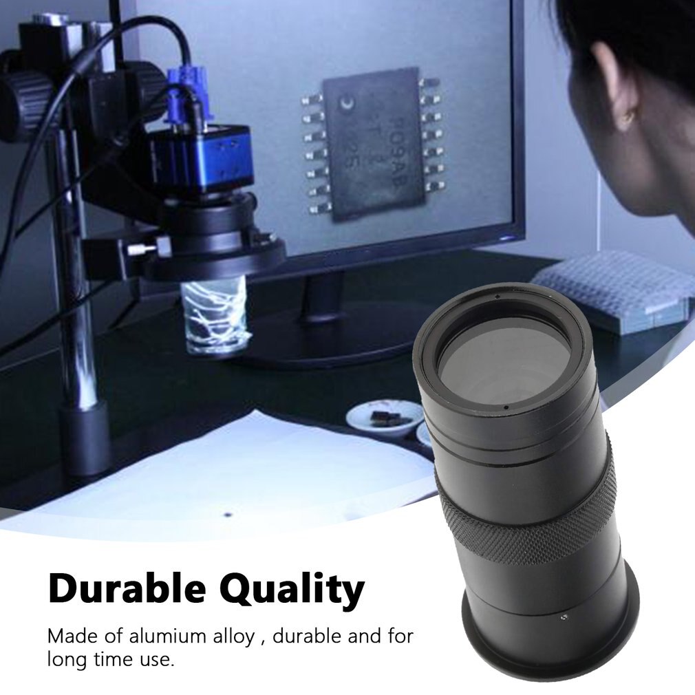 100X Digital Industrial Microscope Camera BNC AV TV Video Zoom C-Mount Lens Zoom Eyepiece Magnifier Lens