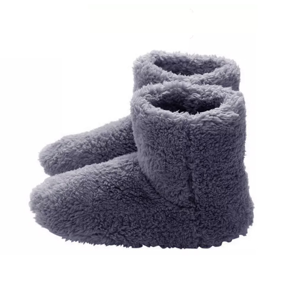 Usb Verwarmde Warme Voeten Dikke Flip Flop Warmte Pads Warm Voetverzorging Schat Warmer Schoenen Winter Warming Pad Verwarming Inlegzolen 5V Heater: gray