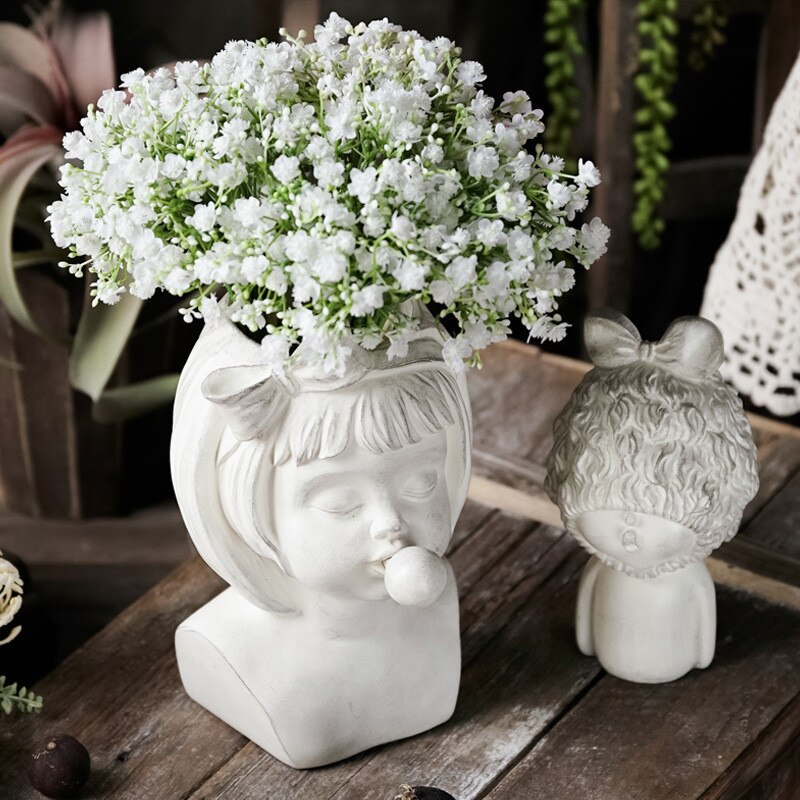 Harts blåser bubblor flicka kruka trädgårdsarbete prydnadssaker krukväxter suckulenter hemtillbehör trädgårdar utomhus blomkrukor bonsai
