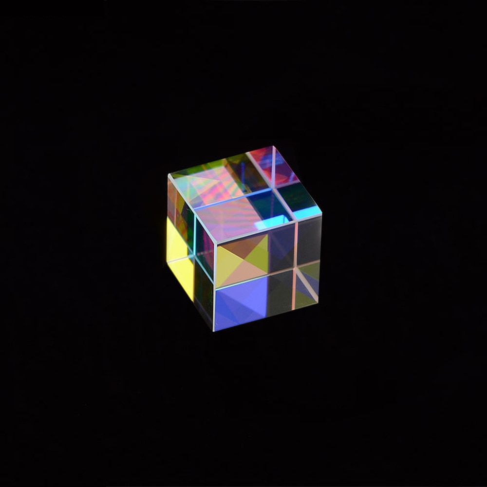 25*25*25Mmcolor Prisma Kubus Van Licht Een Van Optische Wetenschap Experiment Puzzel Cube Optische glas