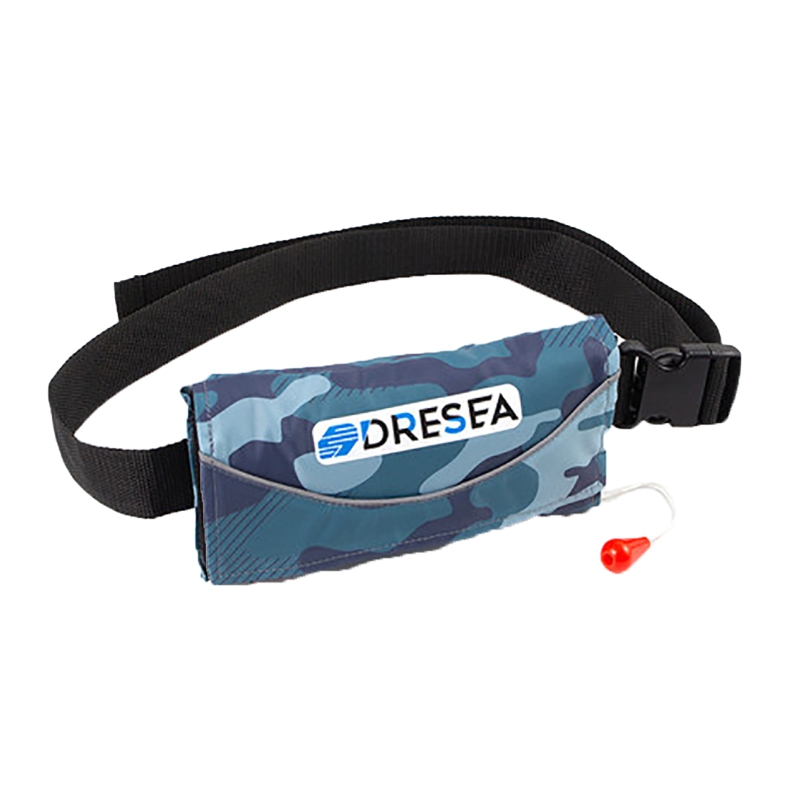 Inflatable Belt Pack Life Jacket for Adults, Fishing Beach Accessories, Buoyancy Aid, Swimming and Survival Jacket, 100N: g / WHITE