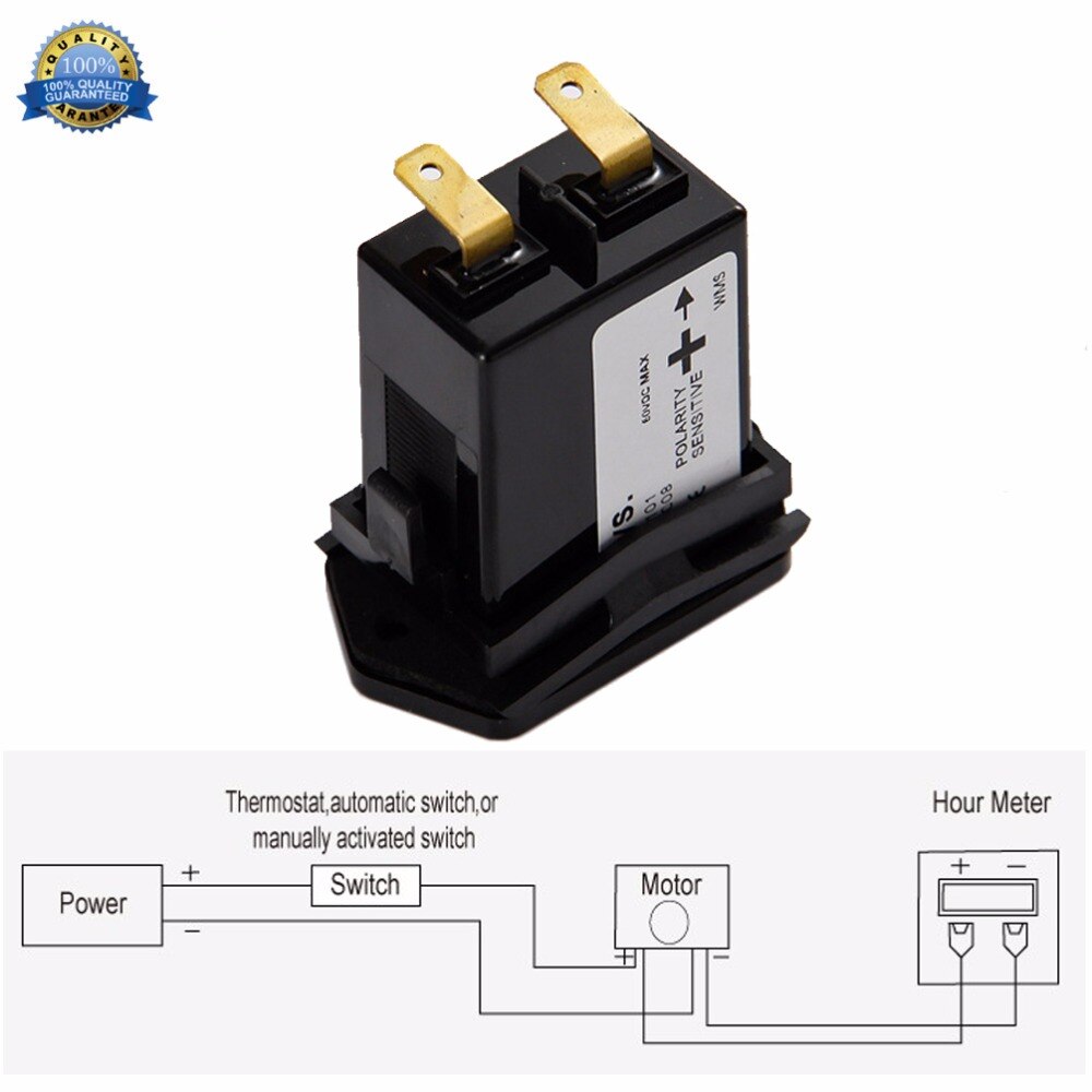 DC 12-40V Mechanical Hour Meter for Diesel Engines,Mower,Boat RL-HM004