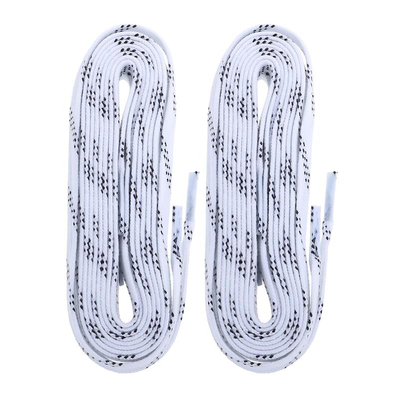 Cordones para patines profesionales de Hockey sobre hielo, cordones encerados para zapatos anticongelantes y antiroturas, para deportes, esquí y Hockey, 1 par: Blanco