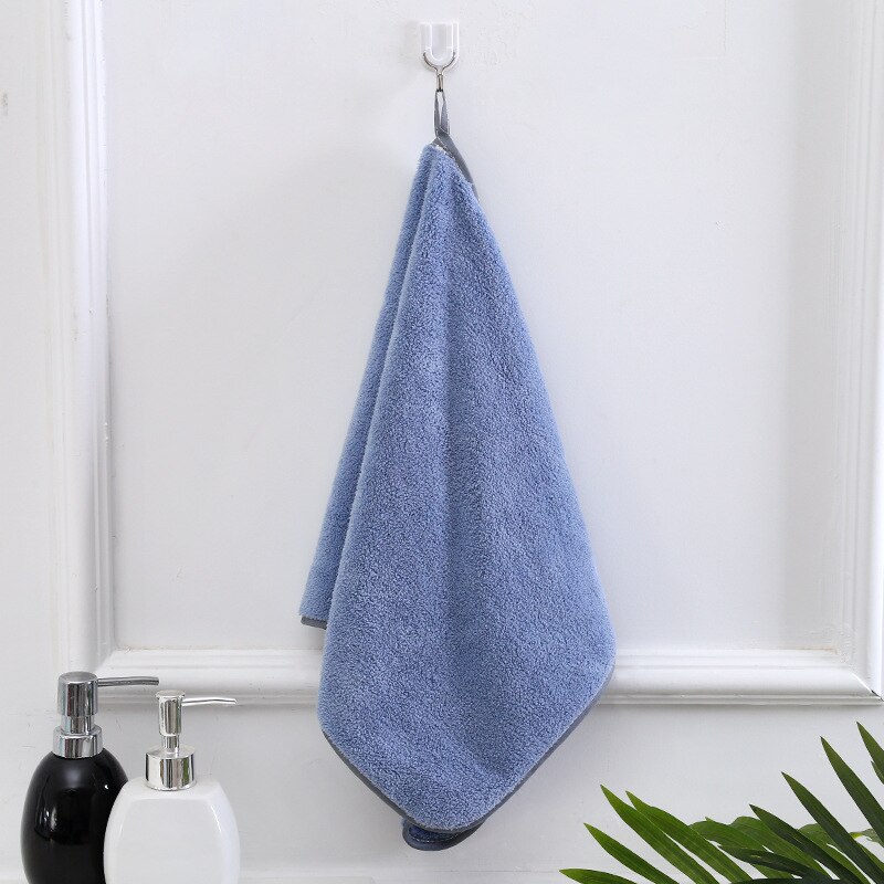 Microfibra seca rápida coraline toalha rosto afiação toalha absorvente mais grosso limpar cozinha de mesa para crianças adultos: Cyan Brick Blue