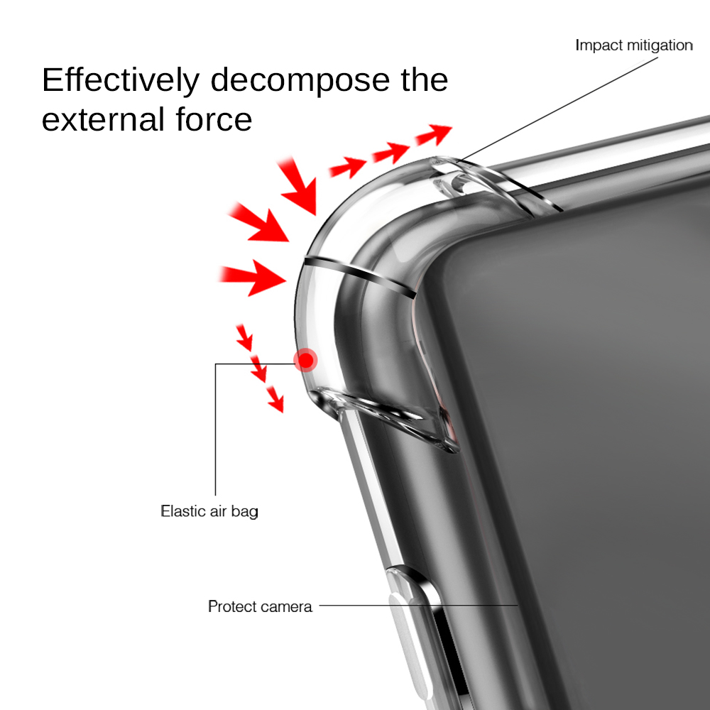 Capa protetora de tpu com airbag à prova de choque para motorola moto gg stylus power 5g g play.