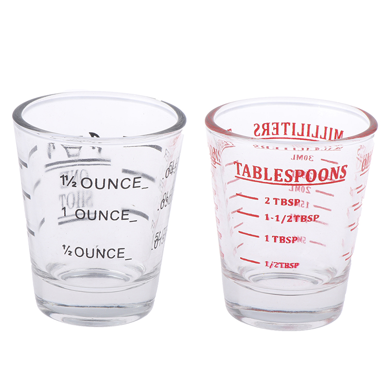 Verre gradué épais de 45ML, tasse à mesurer once, verres à Shot, cuisine, maison, fournitures,