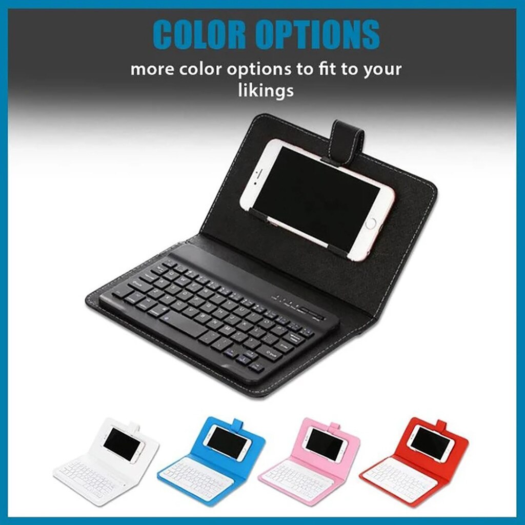 Wireless Bluetooth Keyboard and Leather Stand Case Filio Cover for iOS Android For Office hands free For iPhone 11 pro max