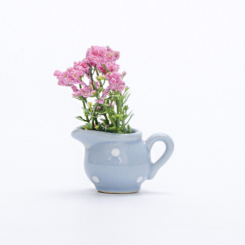 Ceramics Refrigerator Magnet Sticker Flower Vase Fridge Magnets Refrigerator Magnets Home Decor Mini Bonsai Plant Fridge Magnets: Navy Blue