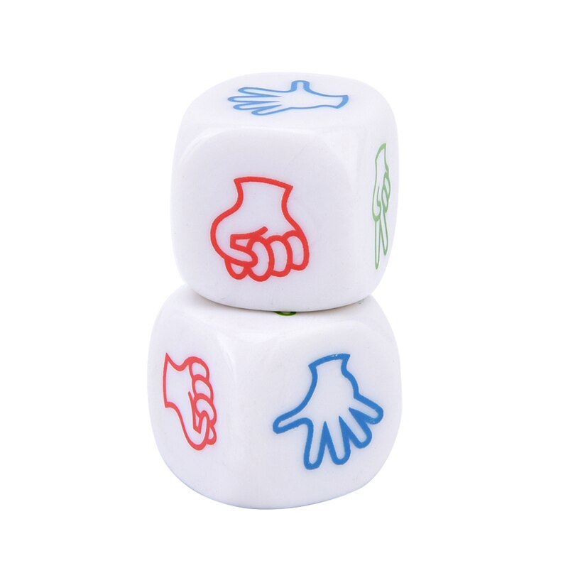 Lustige 2Pcs Finger Ratespiel Dice Rock Paper Scissors Spiel Spielzeug Schere Stein T-boson Familie Party Bord Spiele