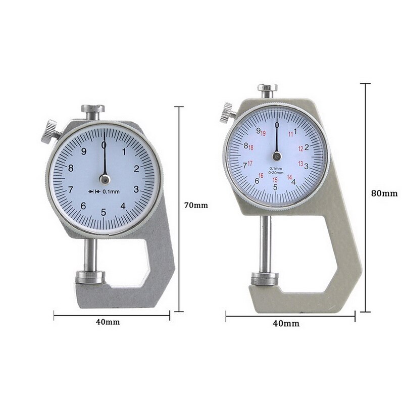0-10/20mm Zifferblatt Dicke Messgerät Leder Papier Dicke Meter Tester Für Leder Flim Papier