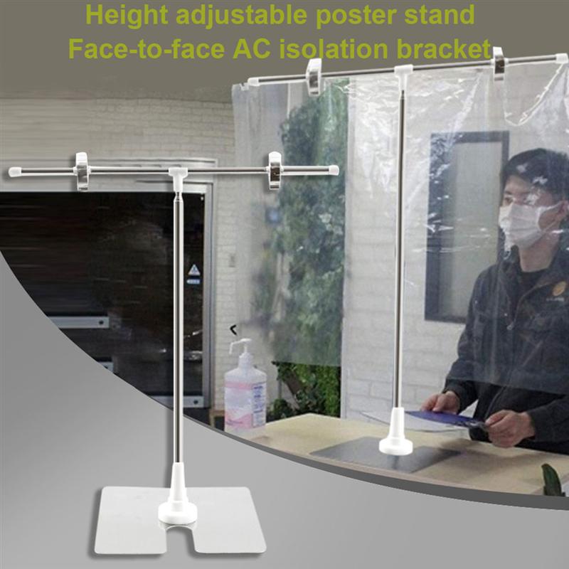 Edelstahl Anzeige-ständer T-förmigen Höer Einstellbar Poster Stand (Silber)