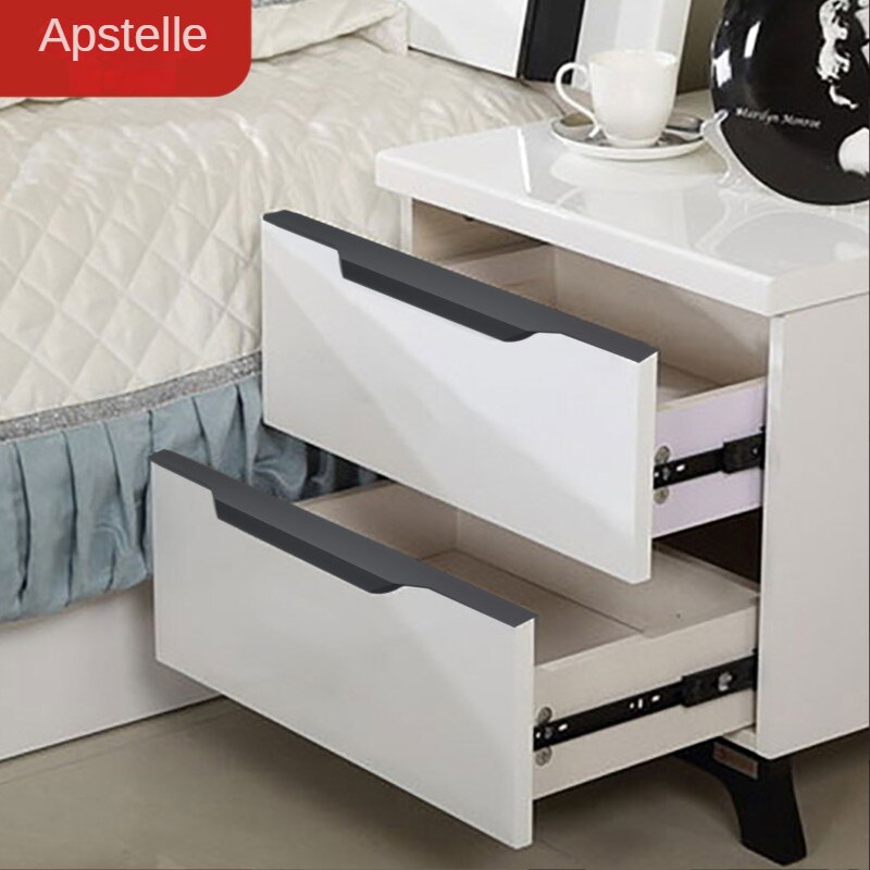 Aluminum Alloy Hidden Home Improvement Black Furniture Handle Furnitur Door Handl T Bar Black Gold Home Improvement