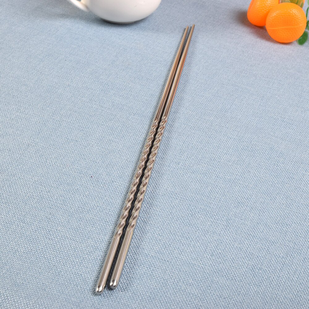 1 Pair Cooking Chopsticks Stainless Steel Chopsticks Extra Long Frying Chopsticks Pot Long Chopsticks Dishwasher Safe 38cm