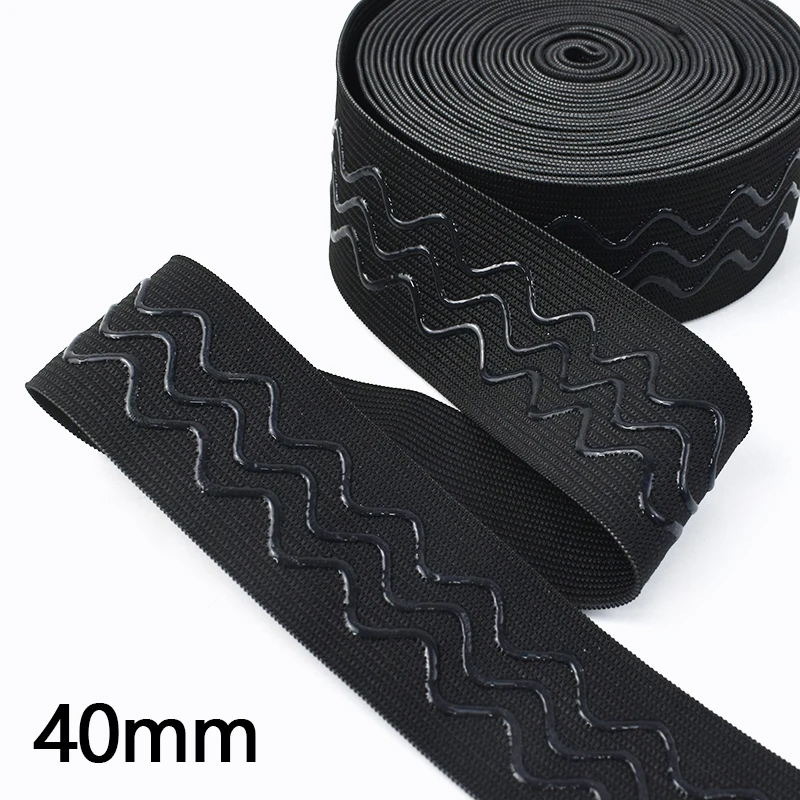 Bandas elásticas de silicona de 2/5/10M, 20-40mm, cinta elástica antideslizante, cinturón de costura, ropa deportiva, banda de goma, accesorios para ropa de Yoga: Plata antigua / 5 meses