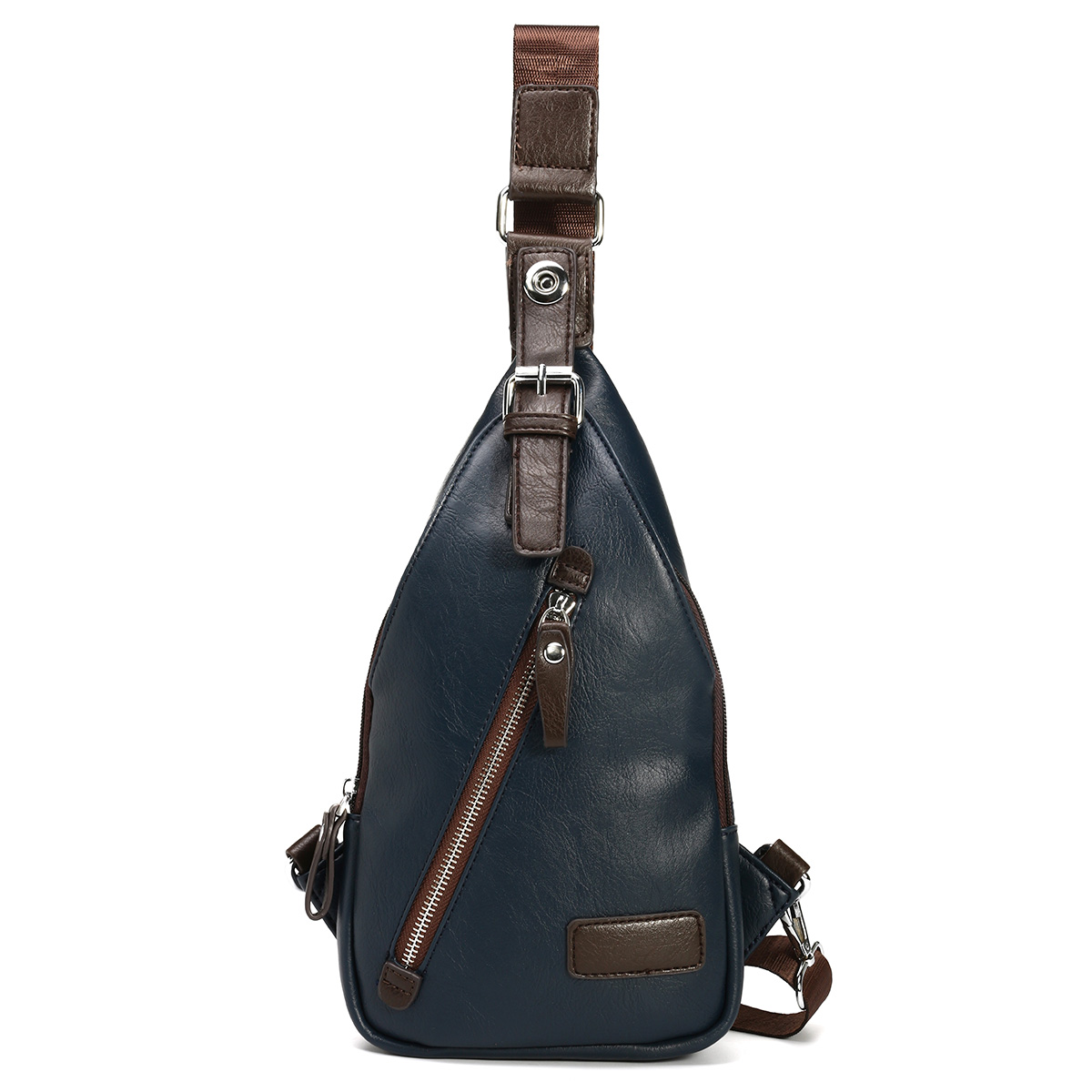 Reizen Borst Zak Heren Taille Verpakking Crossbody Bag PU Lederen Tas Mode Ongedwongen Sling Schoudertas Portemonnees: Blauw