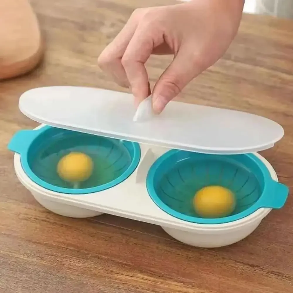 1 microwave egg boiler, double cup egg boiler, egg white separation kitchen small tool cooking tool