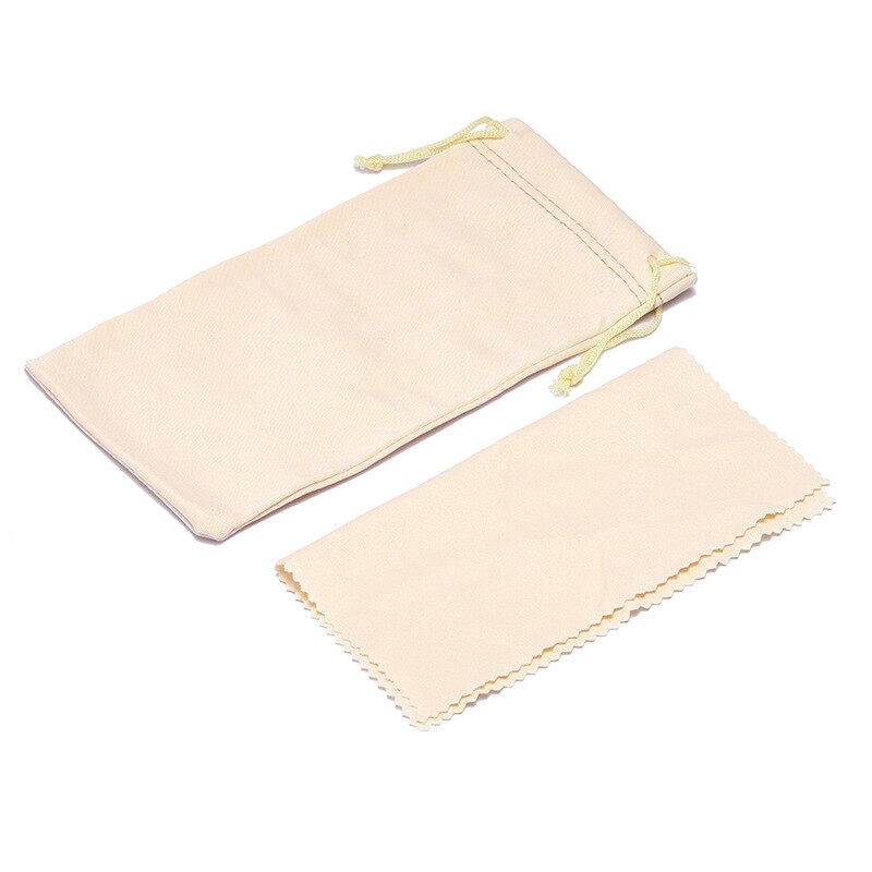 Ahora vattentät läsglasögon fodral låda mjukt pu läder myopi glasögon förvaringsväskor skydd arrangör: Beige tyg