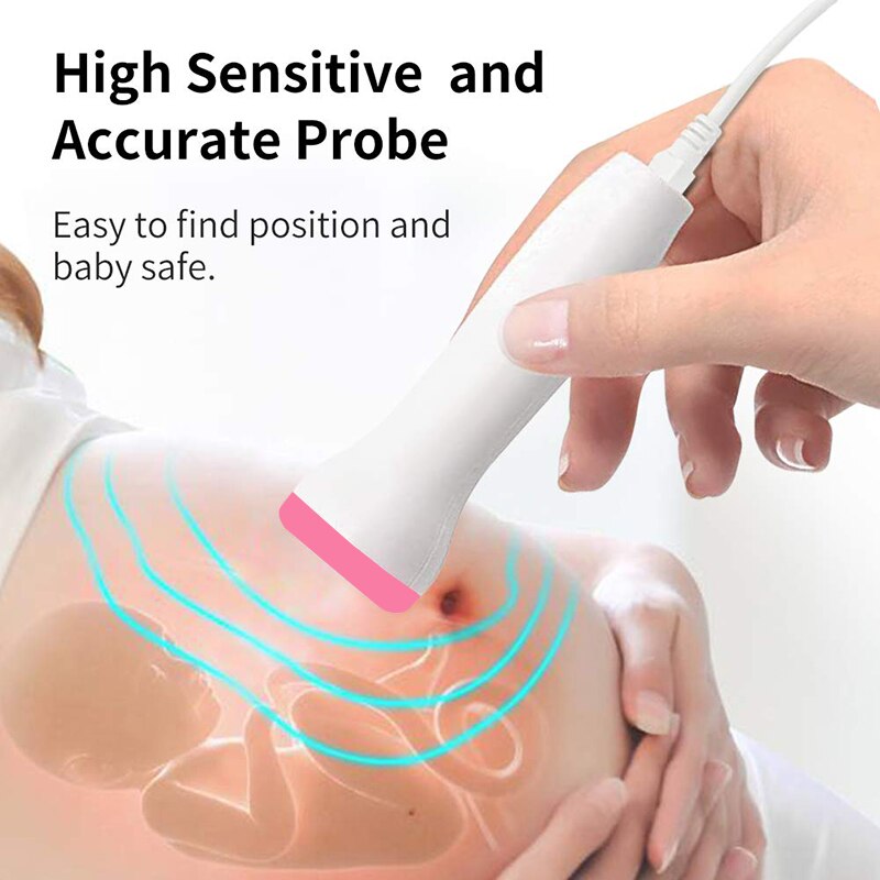 Doppler Fetal de 3,0 MHz para mujer embarazada, monitor de ritmo cardíaco Fetal, 9 semanas después, altavoz incorporado