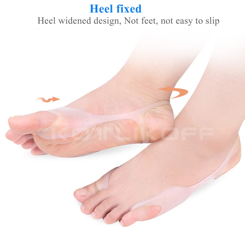 Silicone Insole Hallux Valgus Toe Separator Correction Set Foot Relieve Toe Correction Pads Shoe Accessories Elastic Breathable