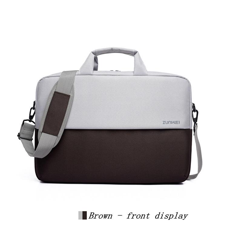 Style15.6 Inch Aktetas Dame Laptoptas Mannen Bussiness Tas Kantoor Tas Handtas Voor Mannen Vrouwen Draagbare Maletin Mujer: Brown