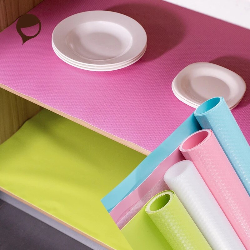 wiederverwendbar Regal Liner Kontakt Papier Kabinett Matte Schublade Matte Feuchtigkeit-nachweisen wasserdicht Staub nachweisen nicht-Unterhose Geschirr Pad