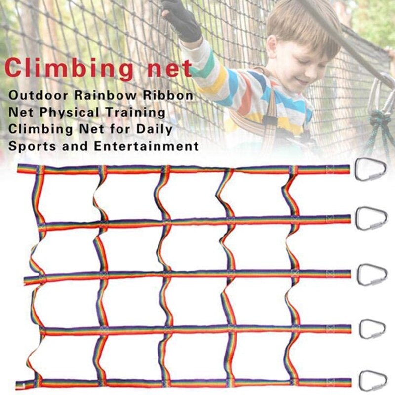 Indoor/Outdoor Climbing Net (72 Inches x 57 Inches) Playground Freight Net,Swing Climbing Net,Children Climbing Net
