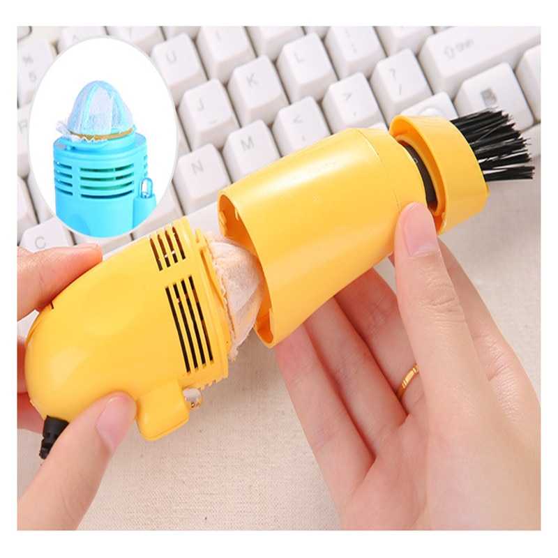 Mini Vacuum Cleaner USB Car Interior Air Vent Dust Cleaning Tool Brush Kit For Office PC Laptop Keyboard Dust Cleaner Collector