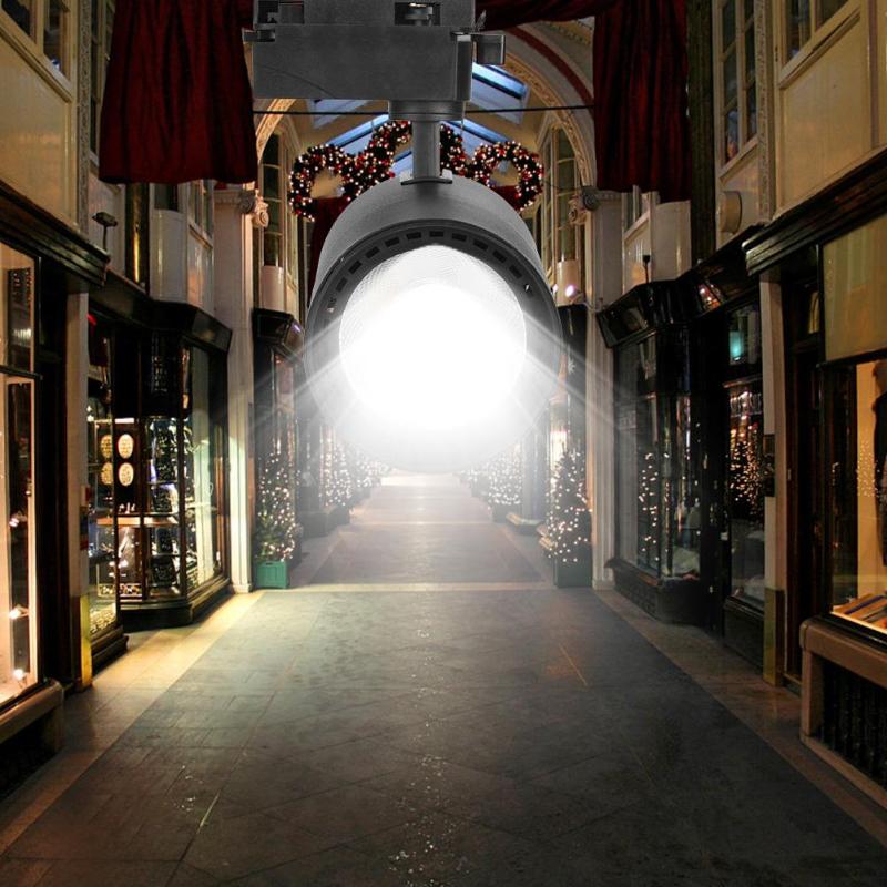 2 stuks COB 30W LED Track Rail Lamp Verstelbare Aluminium Winkel Office Spotlight