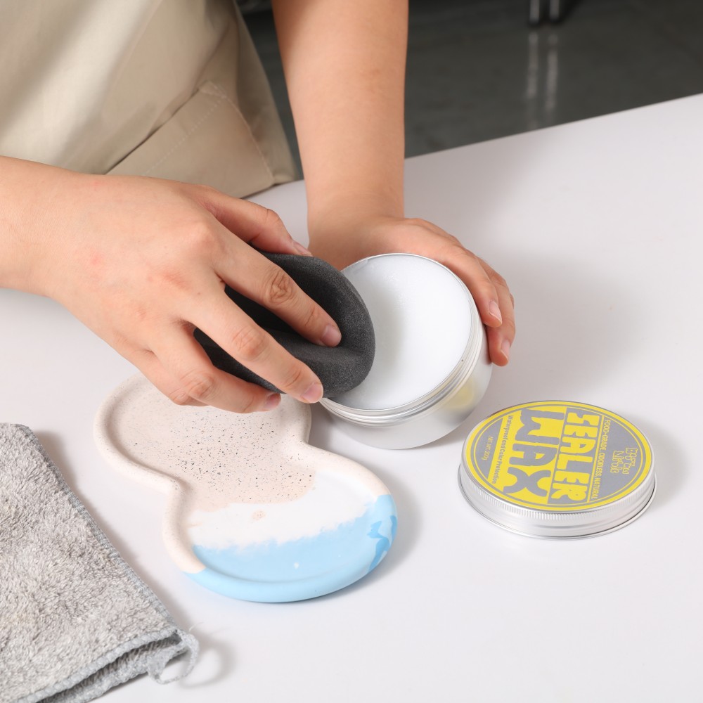 Boowan Nicole Jesmonite Sealer Wax Sets Elevate Color Natural Food Grade Sealer Wax for Concrete Gypsum Plaster
