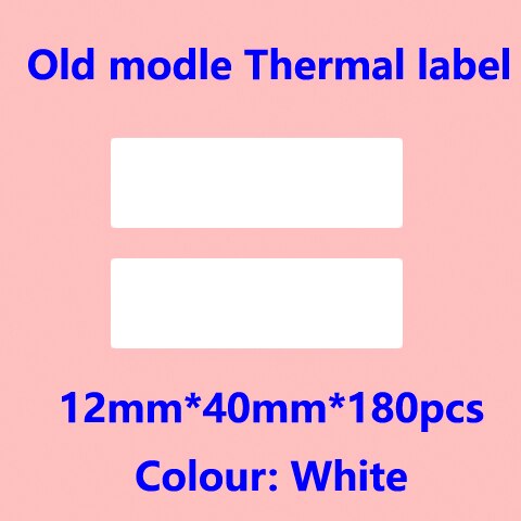 D30 Thermal Label printer Paper Phom Mini Supermarket Price sticker Paper Waterproof Anti-Oil Pure Color Scratch-Resistant: 12X40 white